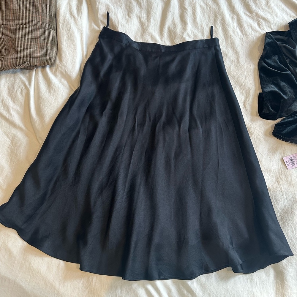 Vintage Banana Republic Black Silk Skirt